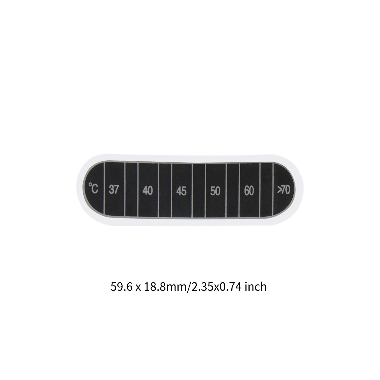 Temperature Strip Thermometer - 10x Temperature Strips Range 30-70°C Easy