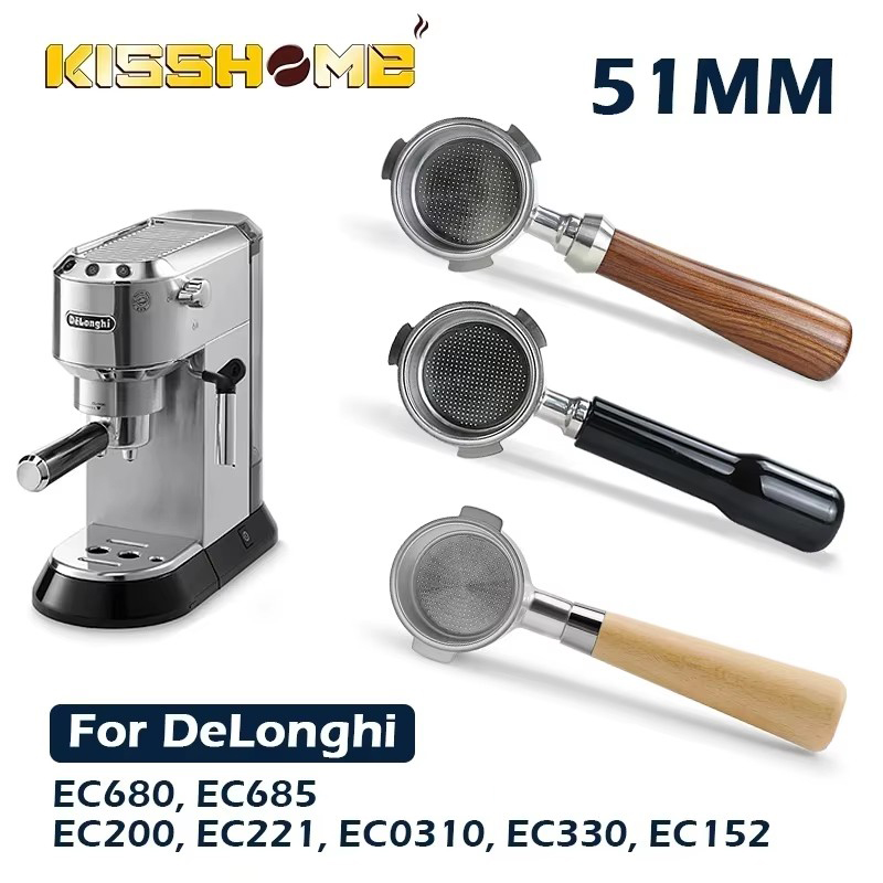 Coffee Equipment Accessories - Coffee Bottomless Portafilter 51MM For Delonghi