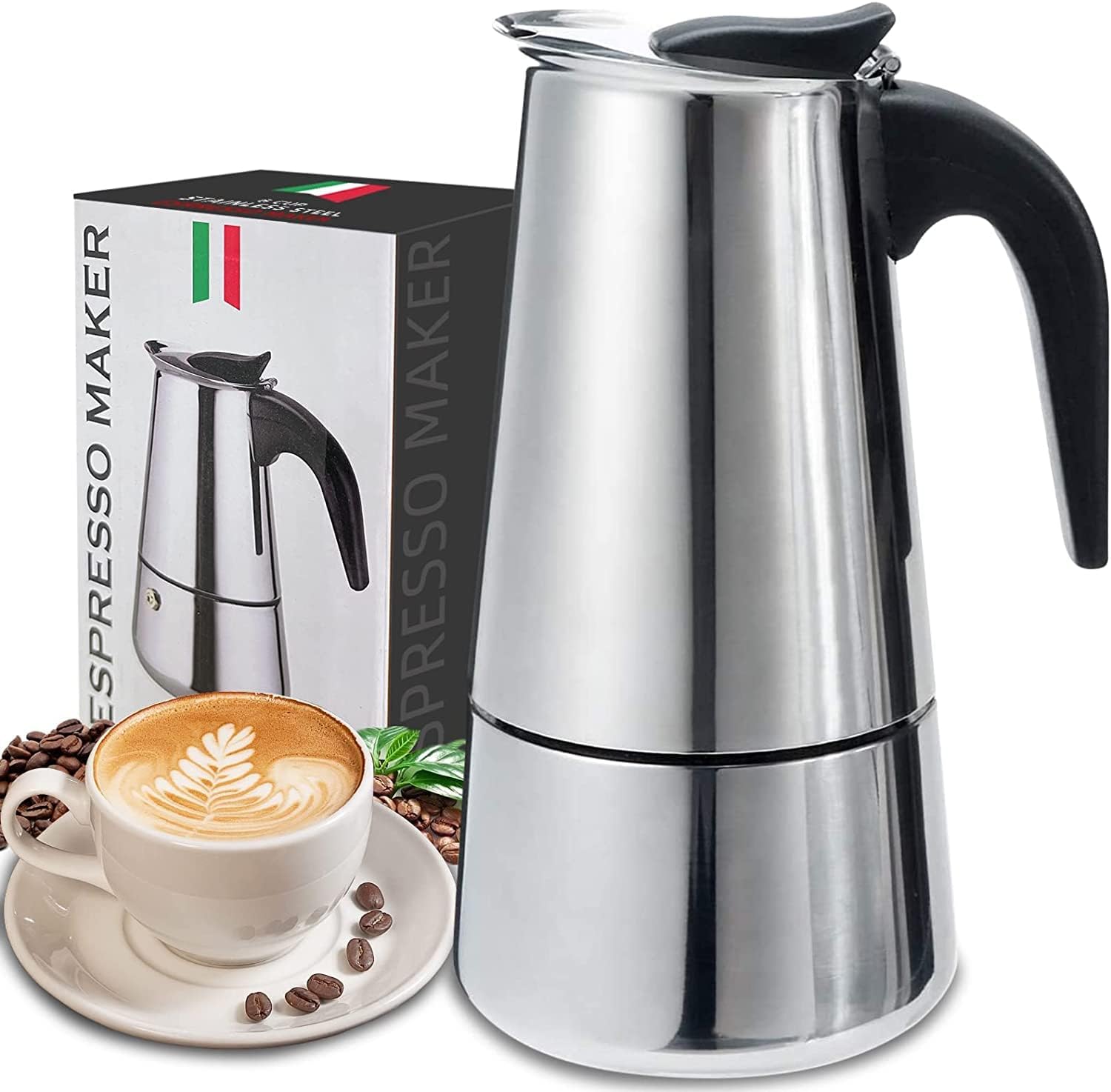 Quality Coffee Equipment - 4/6/9 Cups Moka Pot Caffe Machine