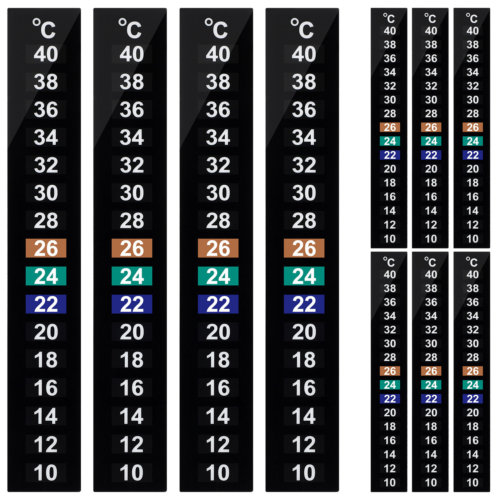 10Pcs Liquid Crystal Temperatu - Temperature Strip Thermometer ulasan dan harga