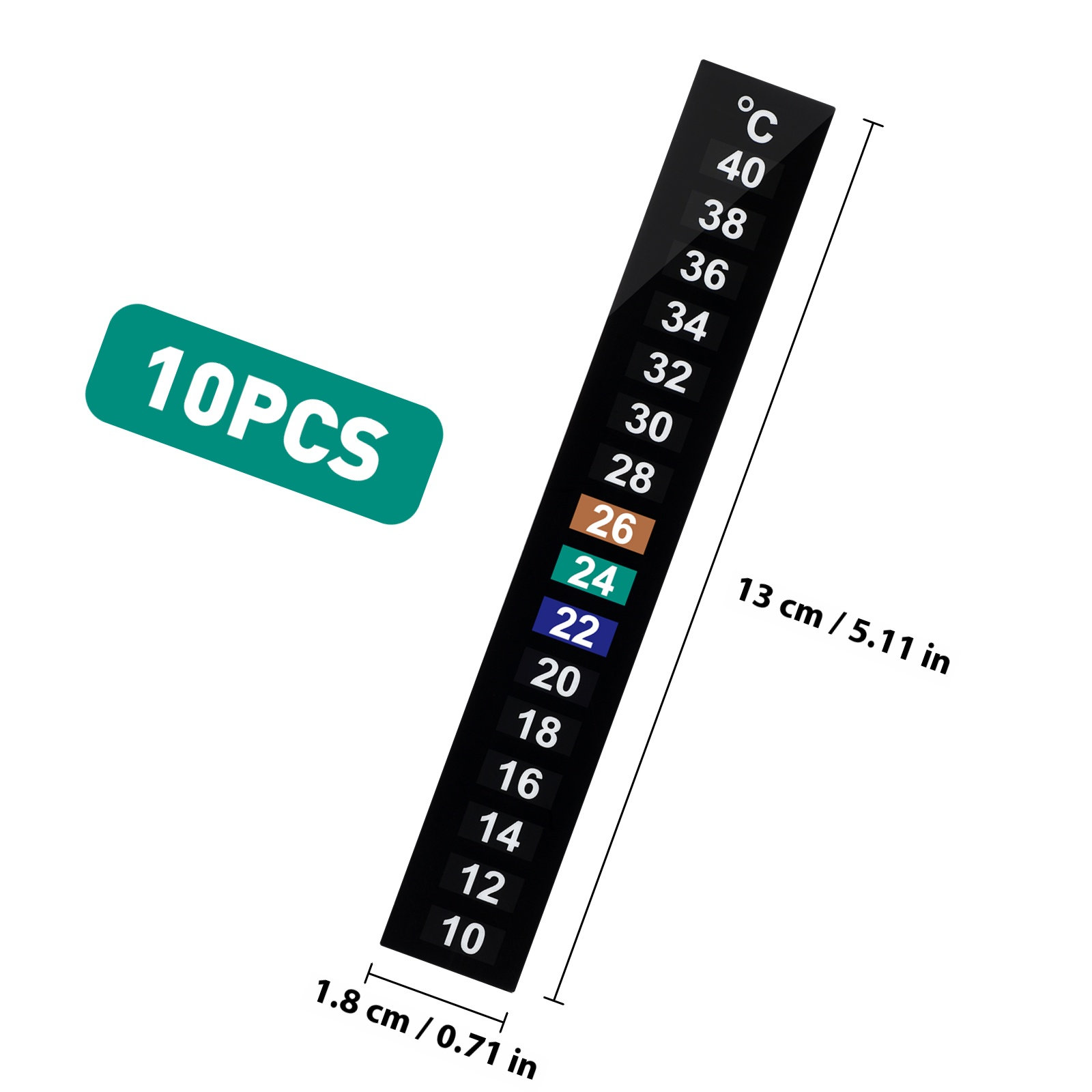 10Pcs Liquid Crystal Temperatu - Temperature Strip Thermometer ulasan dan harga