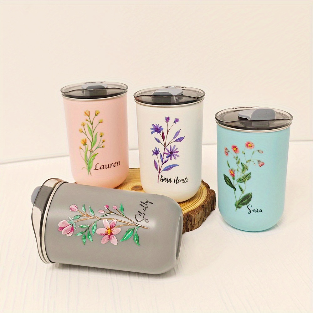 Custom Birth Flower Stainless  - Coffee Equipment With Name ulasan dan harga