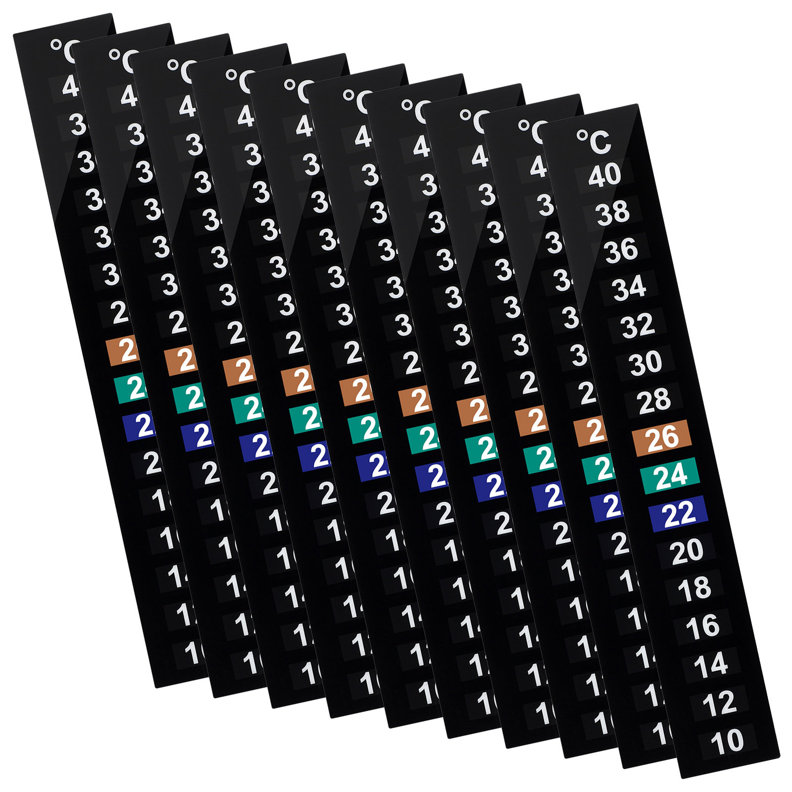 10Pcs Liquid Crystal Thermomet - Temperature Strip Thermometer ulasan dan harga
