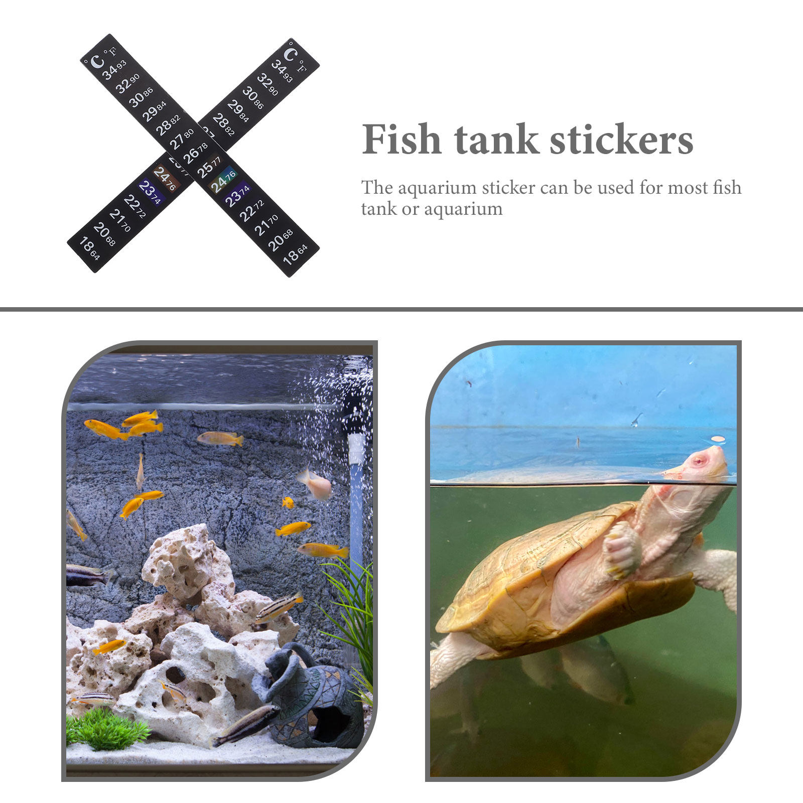 2Pcs Stick Aquarium Thermomete - Temperature Strip Thermometer ulasan dan harga