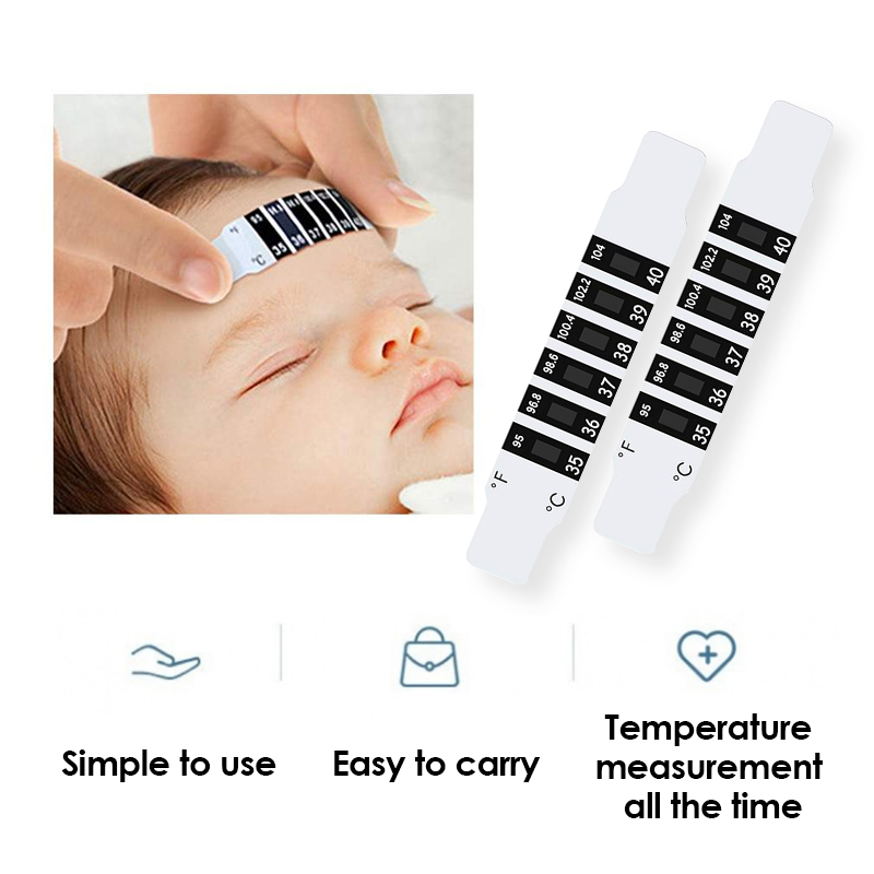 5pcs Child Forehead Temperatur - Temperature Strip Thermometer ulasan dan harga