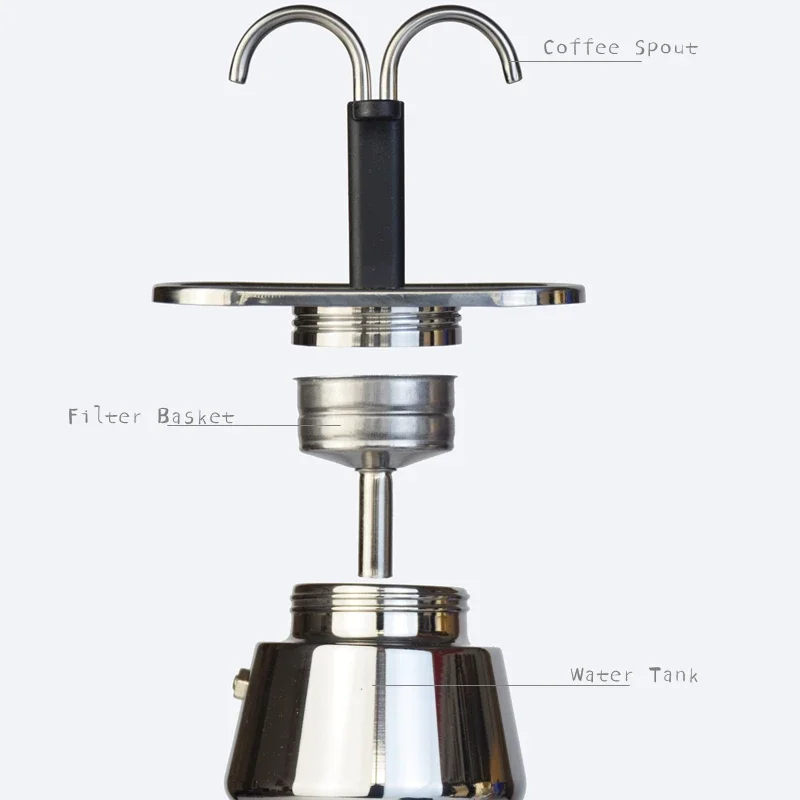 200ML Mini Moka Pot Double Tub - Quality Coffee Equipment ulasan dan harga