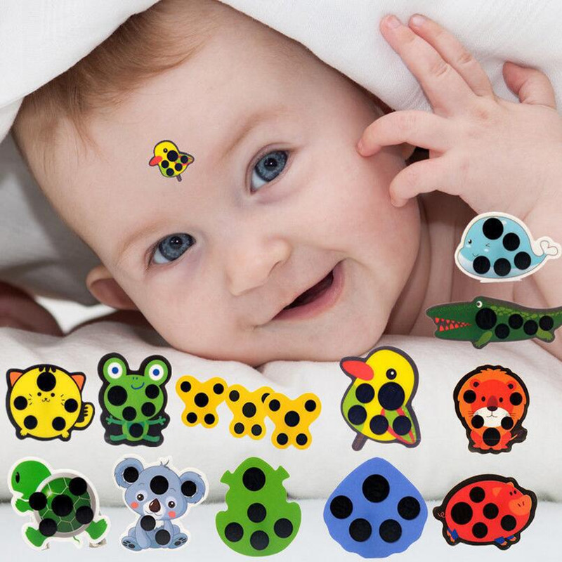 5pcs Baby Cute Cartoon Animal  - Temperature Strip Thermometer ulasan dan harga