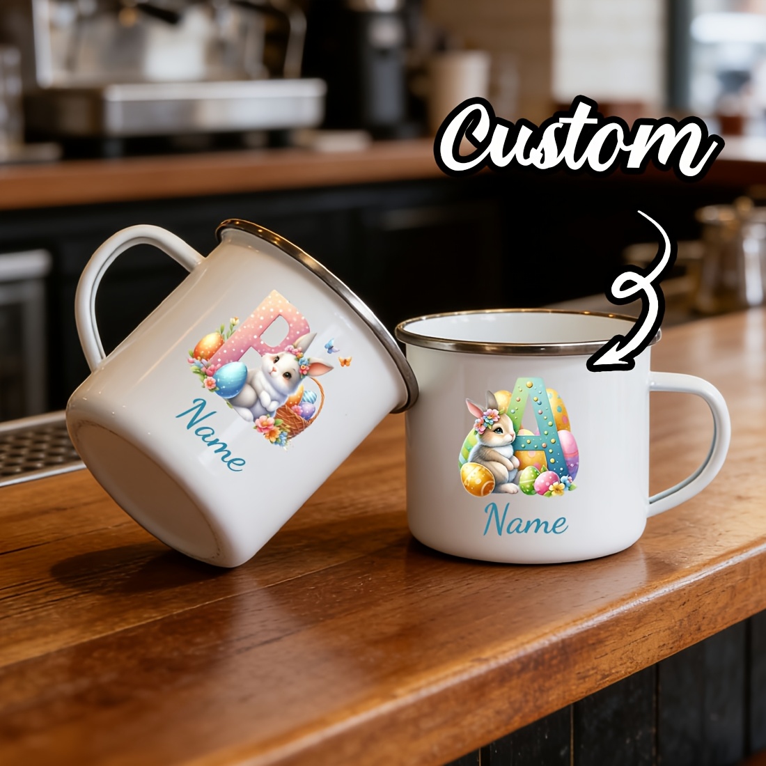 Personalized Mug Floral Initia - Coffee Equipment With Name ulasan dan harga