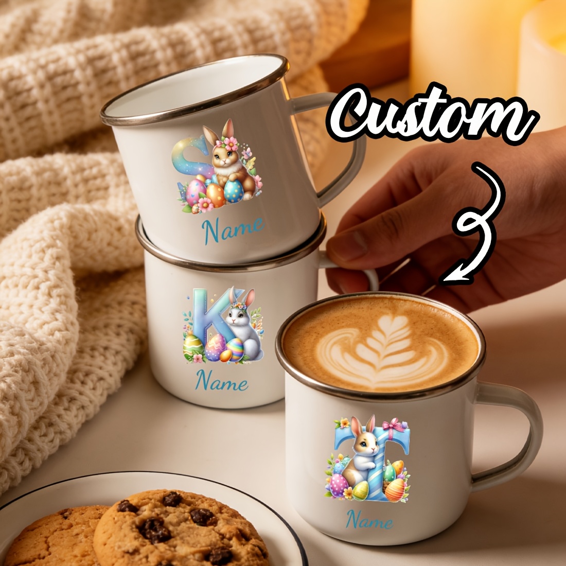 Personalized Mug Floral Initia - Coffee Equipment With Name ulasan dan harga