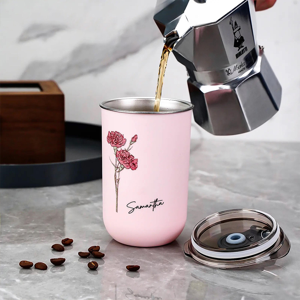 Personalized Birth Flower Coff - Coffee Equipment With Name ulasan dan harga