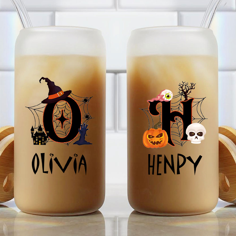 Custom Halloween Name Glass Ca - Coffee Equipment With Name ulasan dan harga