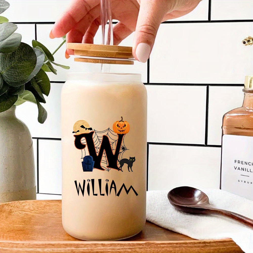 Custom Halloween Name Glass Ca - Coffee Equipment With Name ulasan dan harga