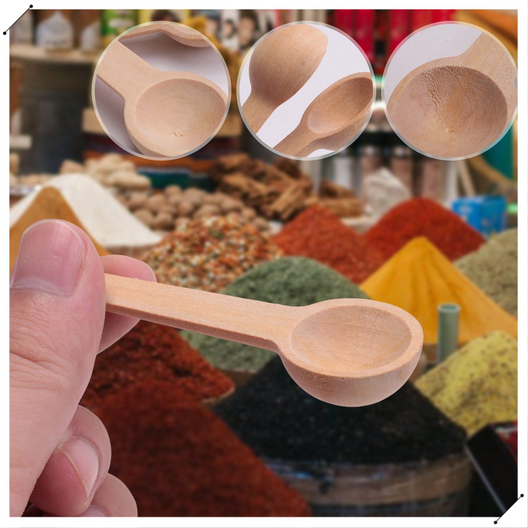 100 Pieces Mini Wooden Spoons  - Coffee Equipment And Tools ulasan dan harga
