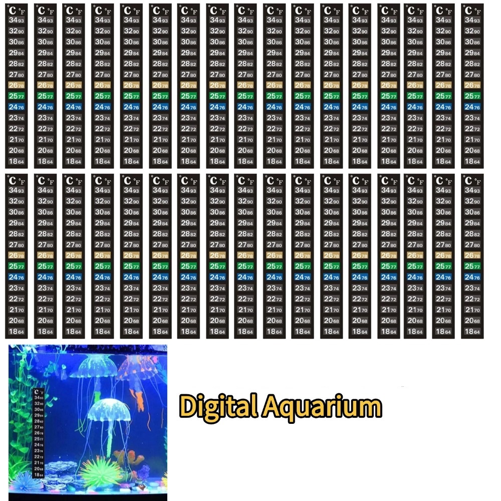 1/5pcs Digital Aquarium Home S - Temperature Strip Thermometer ulasan dan harga