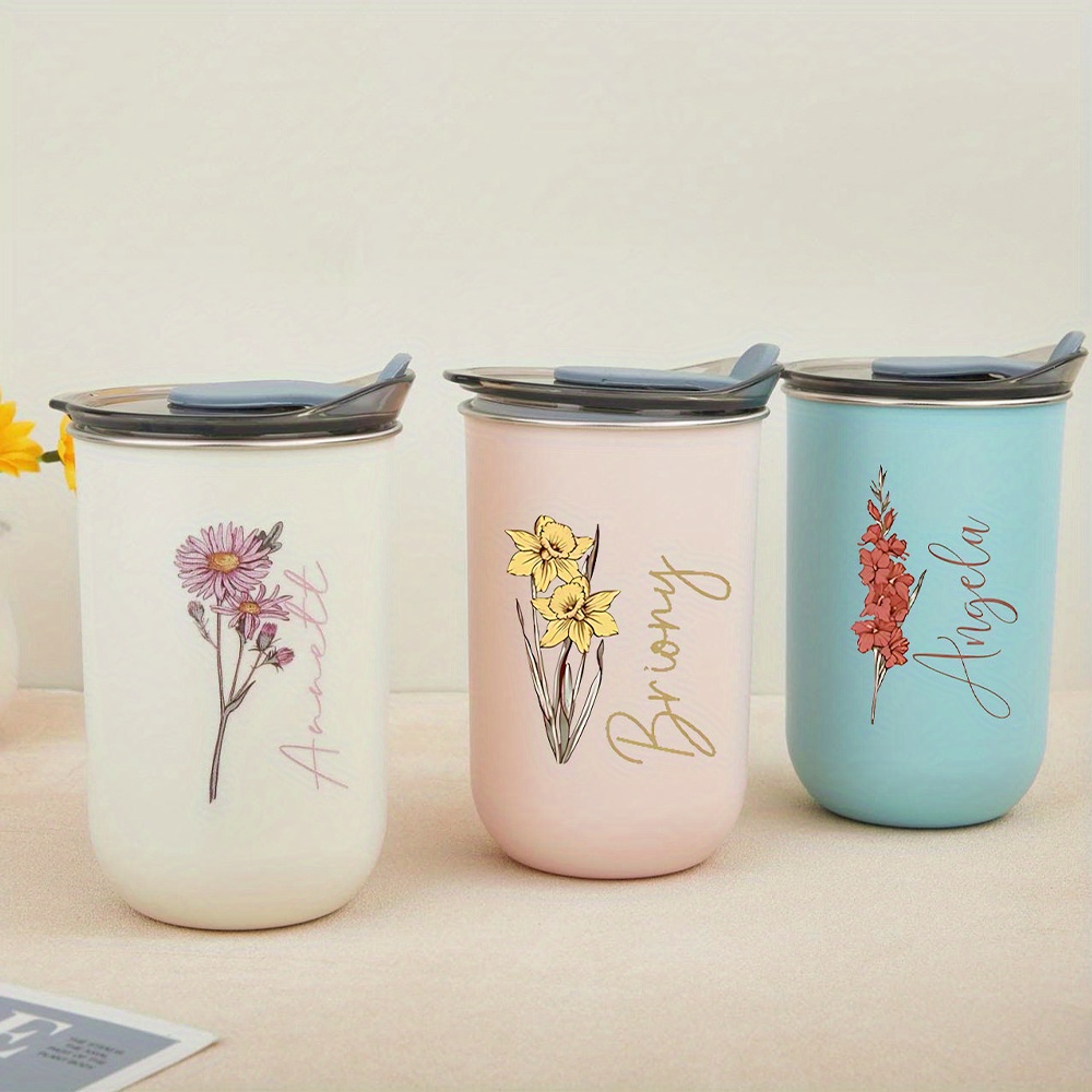 Custom Birth Flower Stainless  - Coffee Equipment With Name ulasan dan harga