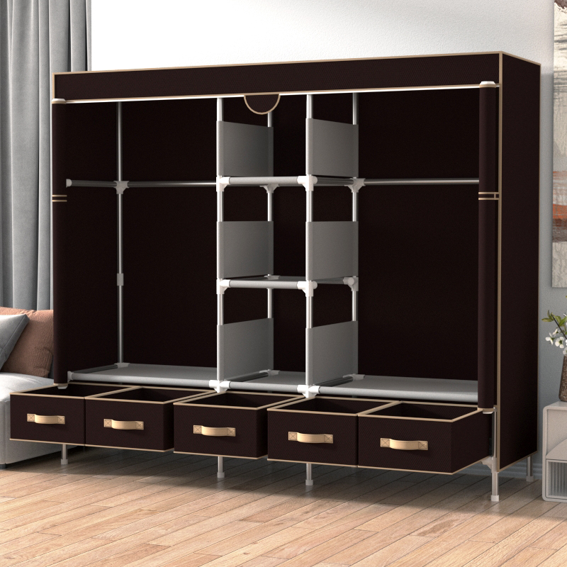 Portable Wardrobe with Non-wov - Coffee Equipment Europe ulasan dan harga